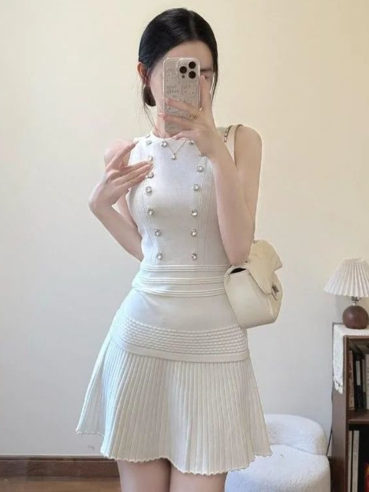Summer Clothing In French - Yazlık Minyon Fransız Zarif Stil Beyaz