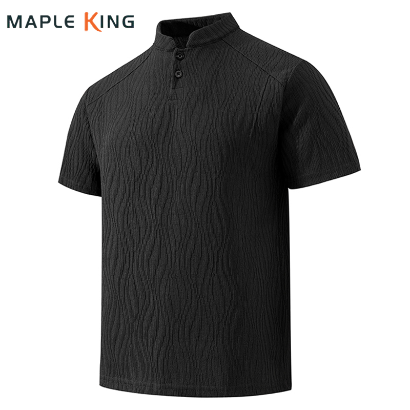 Summer Clothing Cheap - Kabuklu Doku Erkek Giyim Henley Gömlek