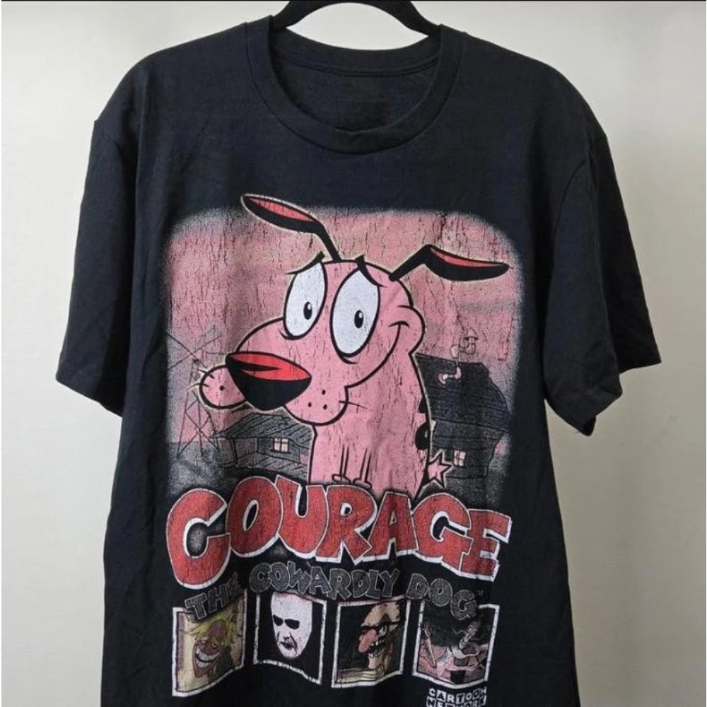 Summer Clothing Cartoon - Yaz Vintage Cesaret Korkak Köpek Karikatür