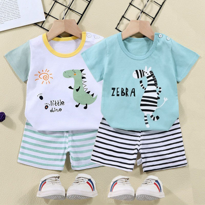 Summer Clothing Baby Girl - Pamuk Tees + Şort 2 parçalı