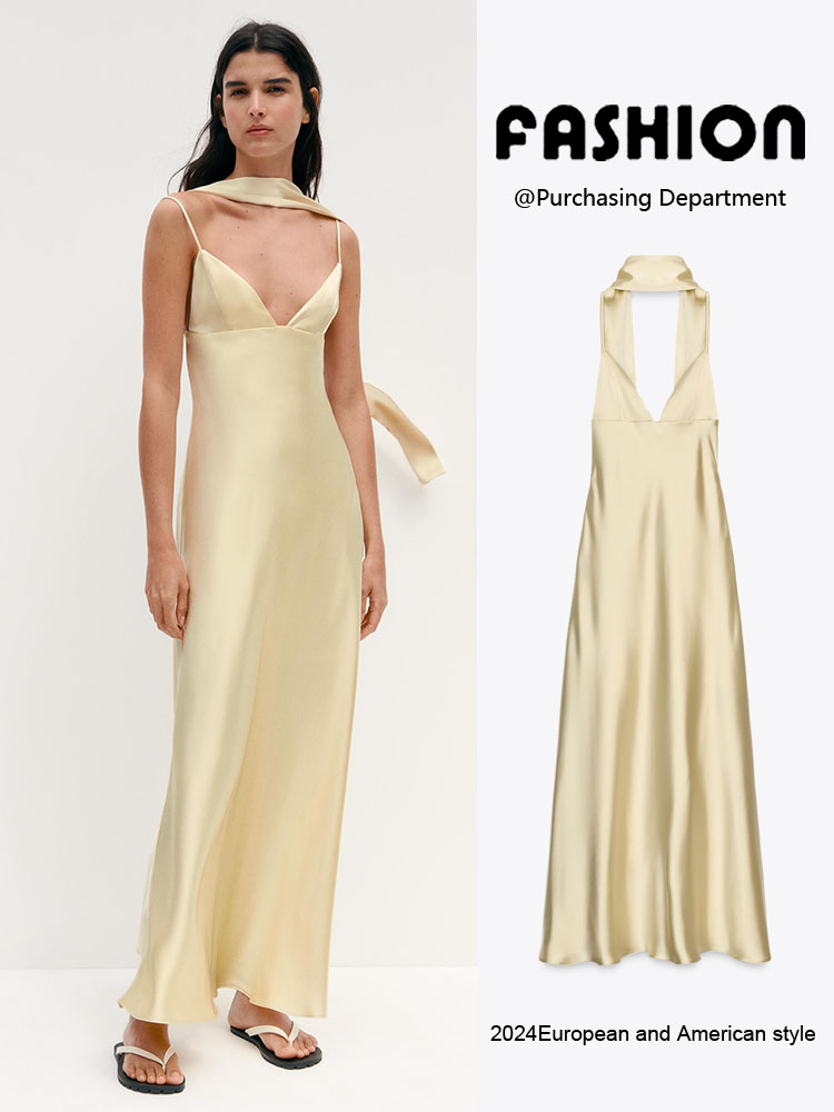 Summer Evenings Clothing - Yaz Yeni Moda Ince Ipek Saten