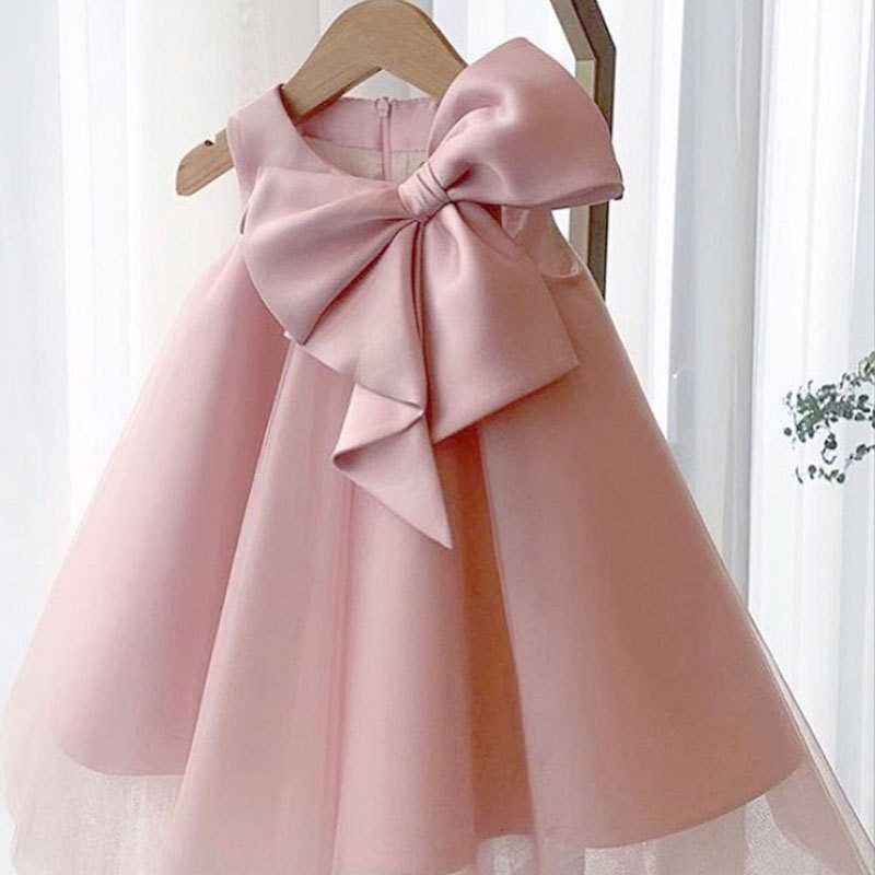 Summer Clothing Baby Girl - Yaz Büyük Yay Bebek Kız Elbise