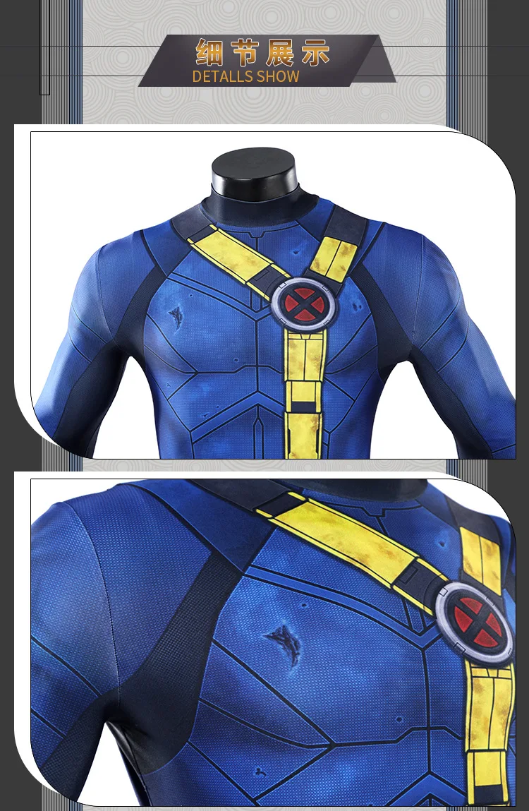 Summer Clothing Cartoon - Scott Summers Cyclops Cosplay Kostümü Üniforma