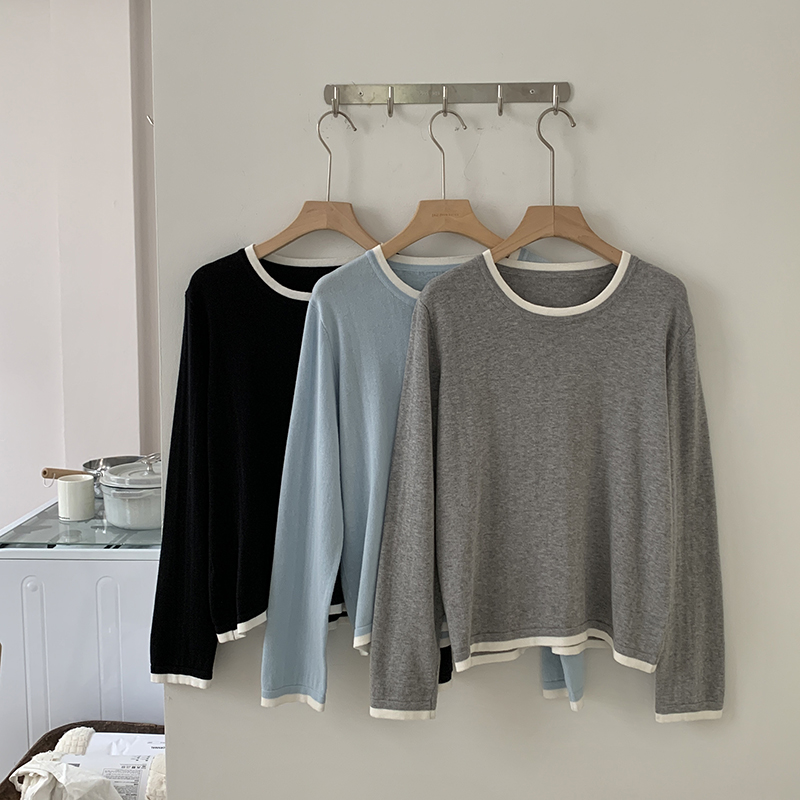 Summer Clothing Essentials - %100 Pamuk Kadın O-Yaka Renk Bloklu