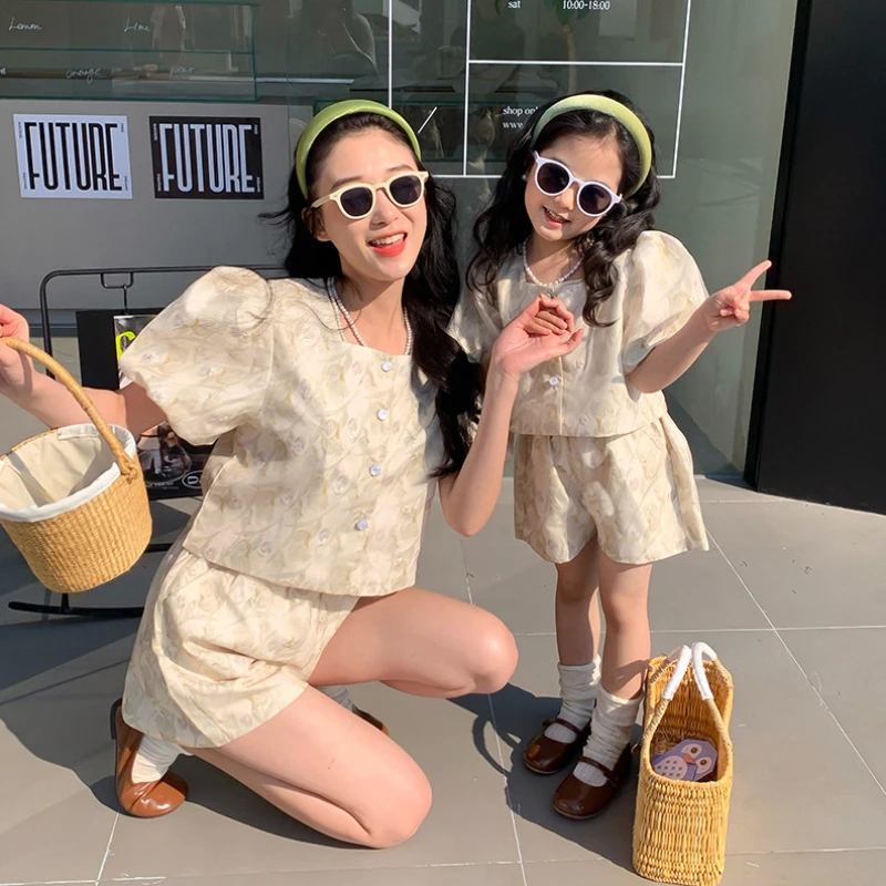 Summer Clothing Baby Girl - Anne ve kızı eşit setleri giysi