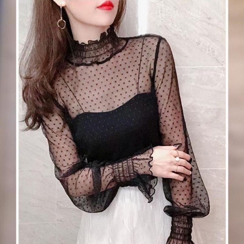 Summer Evenings Clothing - 2026 Sonbahar Kadın Ince Siyah Dantel