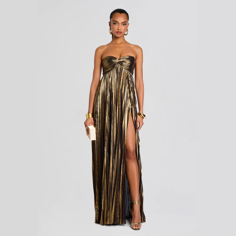 Summer Evenings Clothing - 2026 Yeni Yaz Straplez Yan Yırtmaçlı