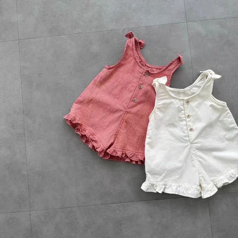 Summer Clothing Baby Girl - HY2831 Kız Çocuk Yazlık Tulumu, Önlük