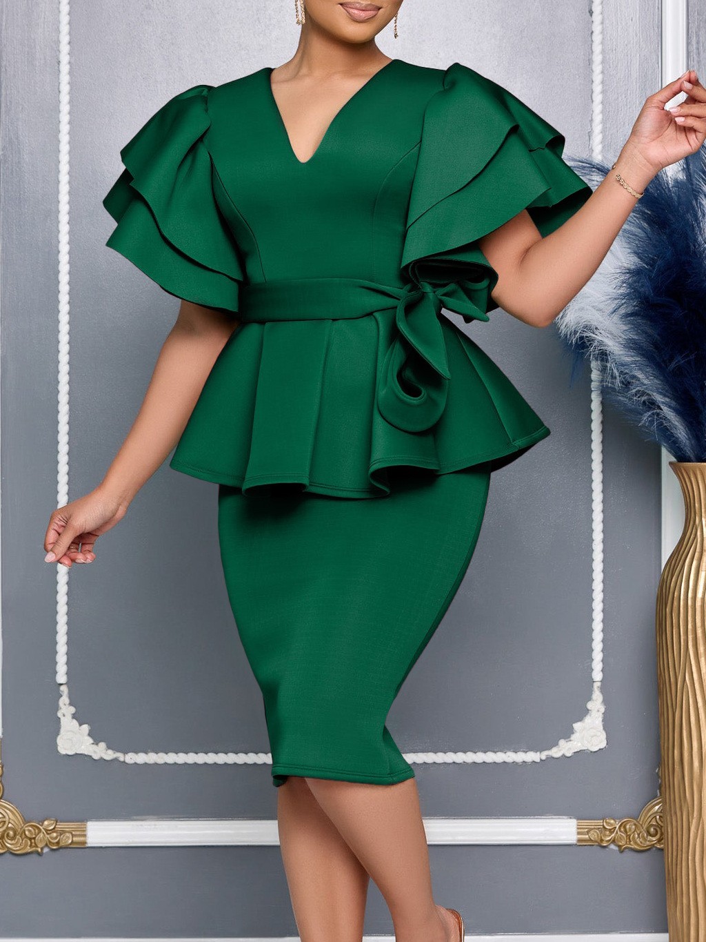 Summer Evenings Clothing - Yazlık Kadın Giyim Zarif V Yaka