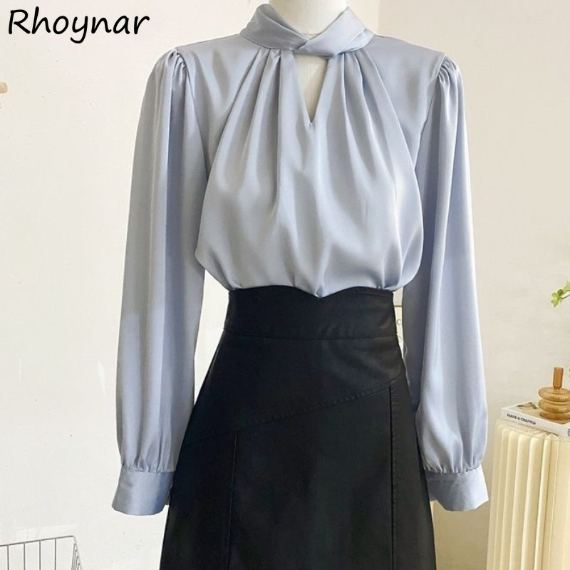 Summer Clothing In French - Bluzlar Kadın Uzun Kollu Öfke Ofis