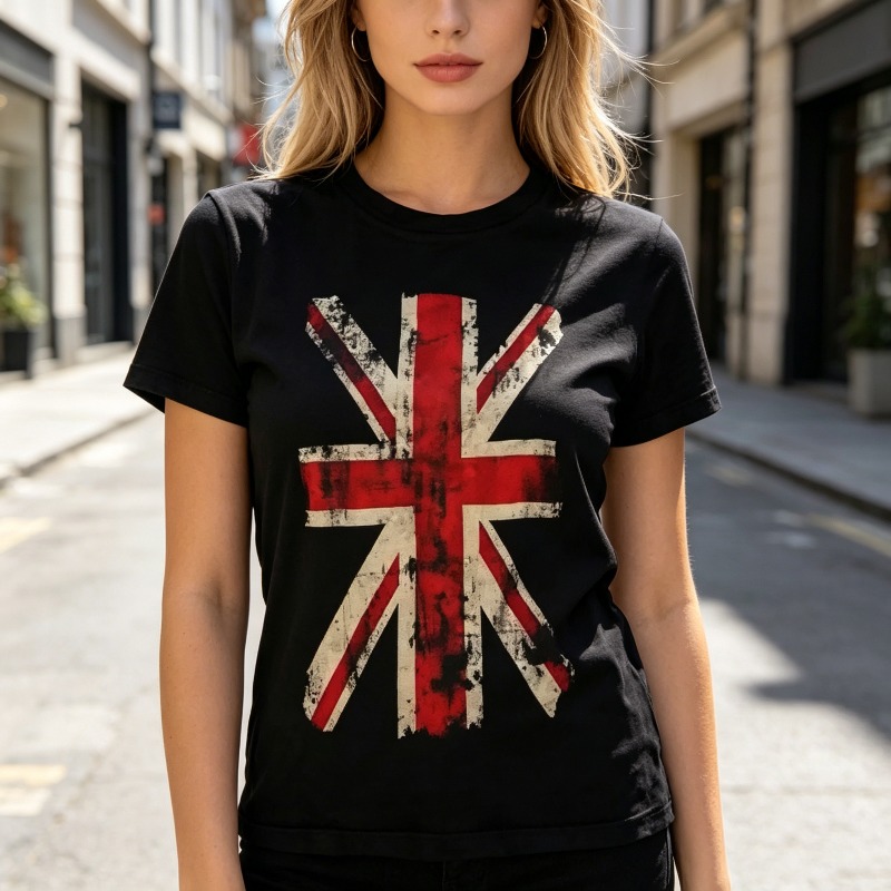Union Jack Grafik Tişört Vinta - Summer Clothing Uk incelemesi ve fiyatı