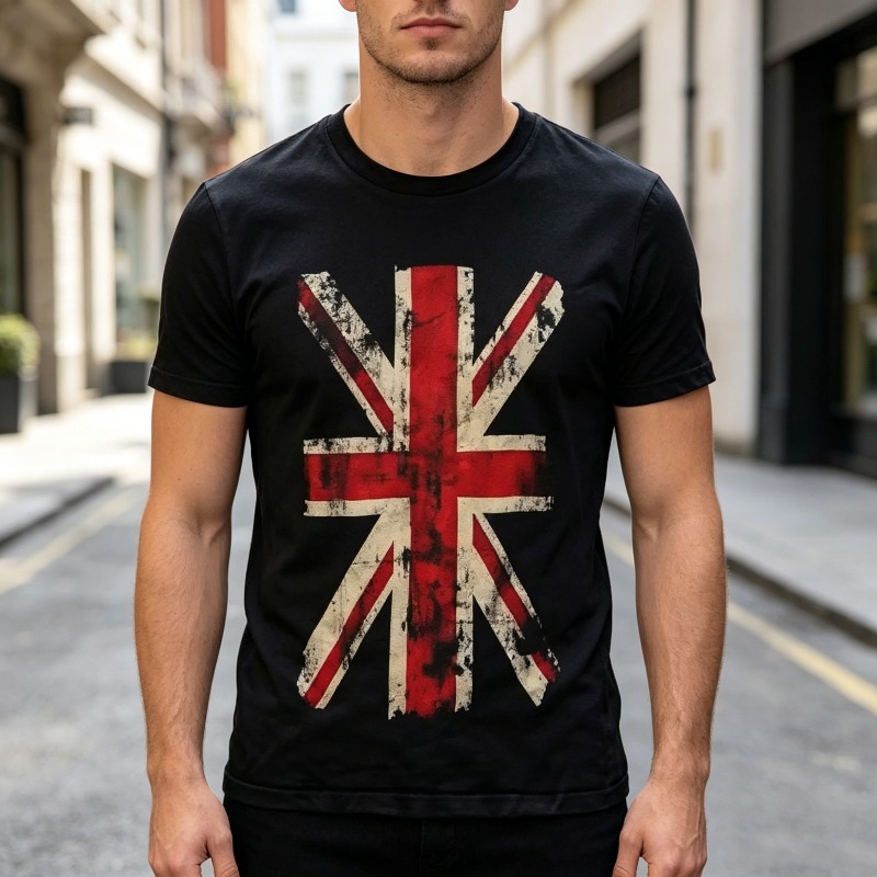 Union Jack Grafik Tişört Vinta - Summer Clothing Uk incelemesi ve fiyatı