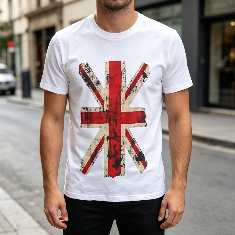 Union Jack Grafik Tişört Vinta - Summer Clothing Uk incelemesi ve fiyatı