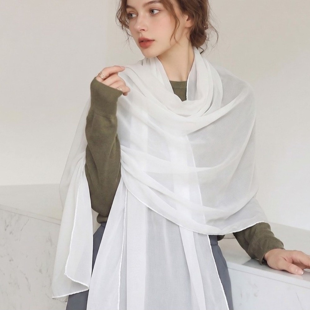Düz Renk İnce Şal Şifon Nefes  - Sarong Pareo Wrap incelemesi ve fiyatı
