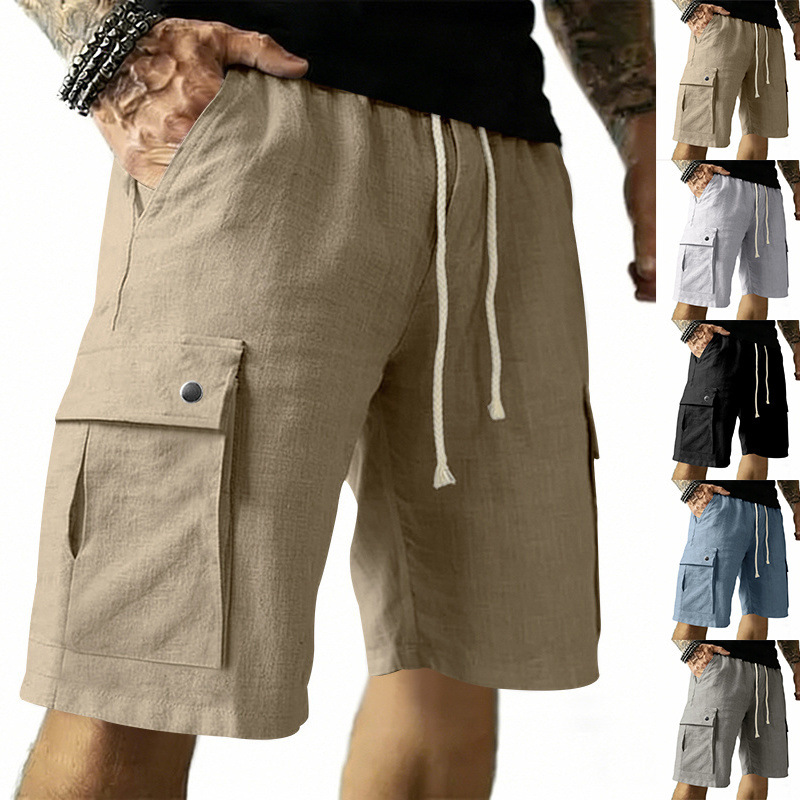 Avrupa ve Amerikan Çok Cepli İ - Linen Shorts Men incelemesi ve fiyatı