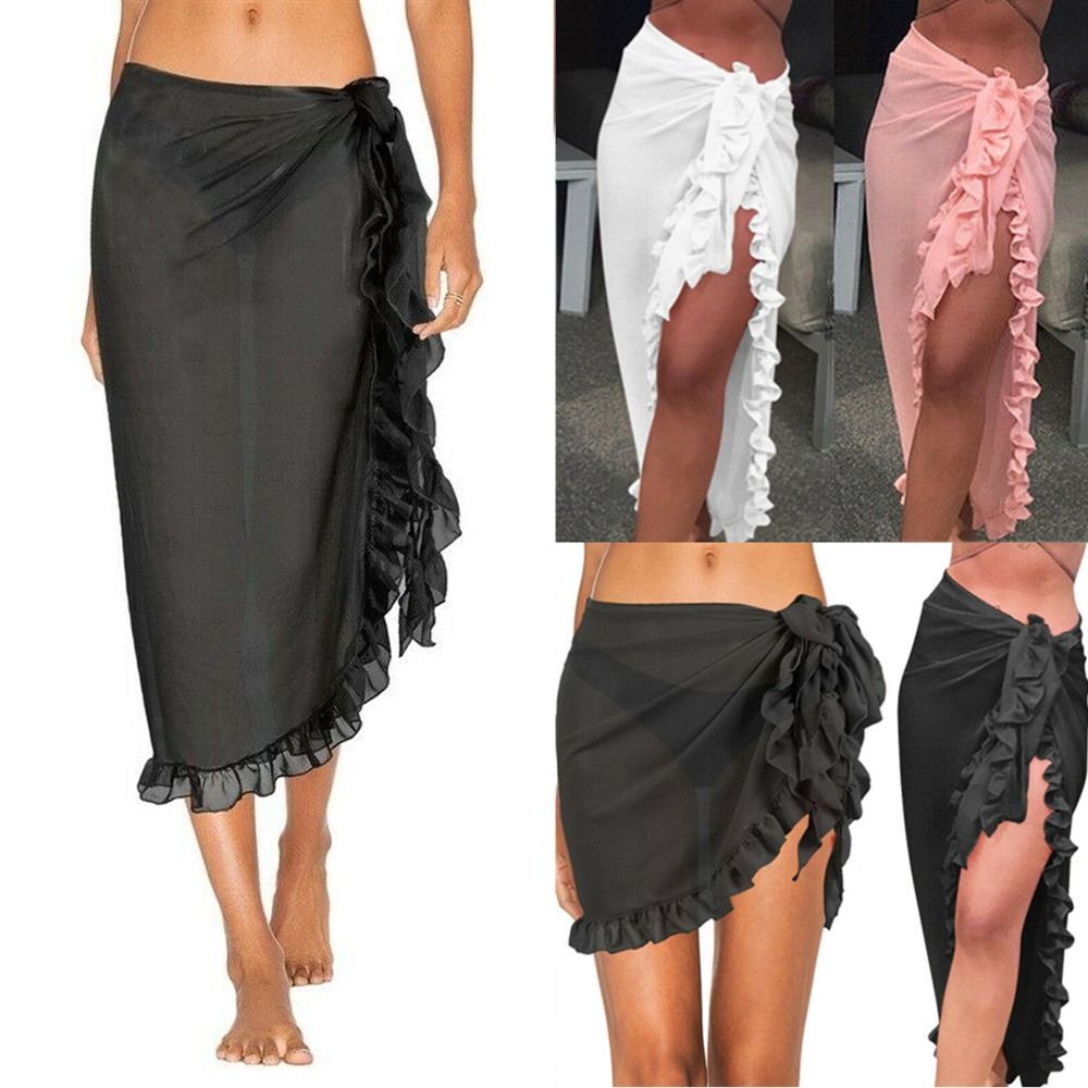 Şal Fırfırlı Tasarım Pareo Düz - Sarong Pareo Wrap incelemesi ve fiyatı