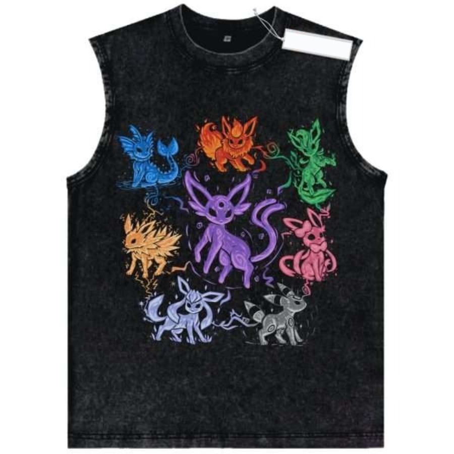 Vintage Yıkanmış Pokemon Karak - Vintage Summer Clothing Men incelemesi ve fiyatı