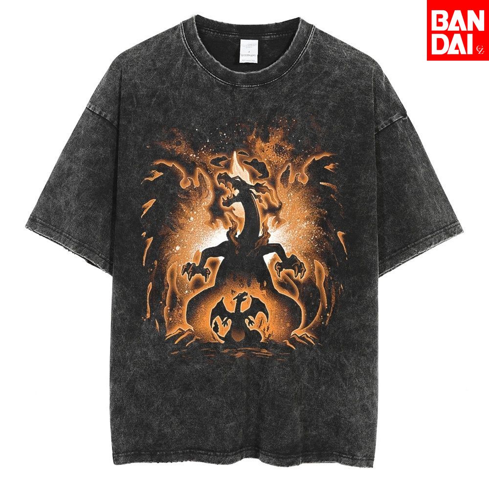 Pokemon Charizard T Shirt Erke - Vintage Summer Clothing Men incelemesi ve fiyatı