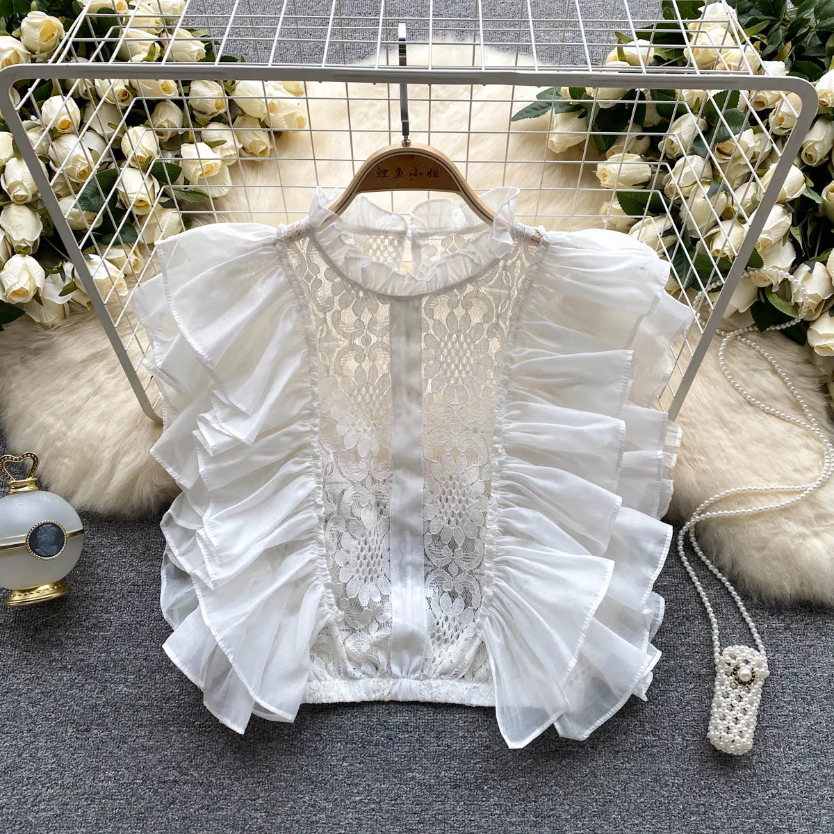 Vintage Zarif Dantel Petal Kol - Summer Clothing In French incelemesi ve fiyatı