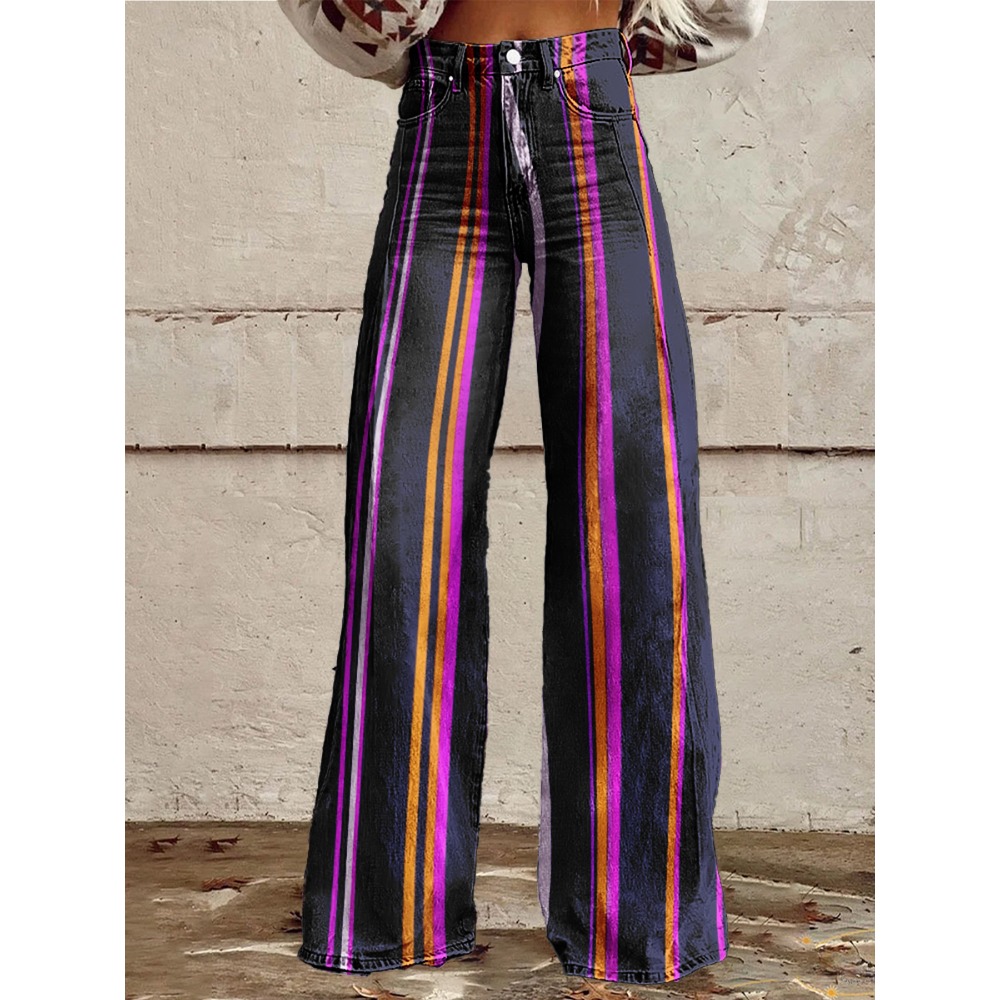 Kadınlar İçin Retro Çizgili İs - Palazzo Pant Wide incelemesi ve fiyatı